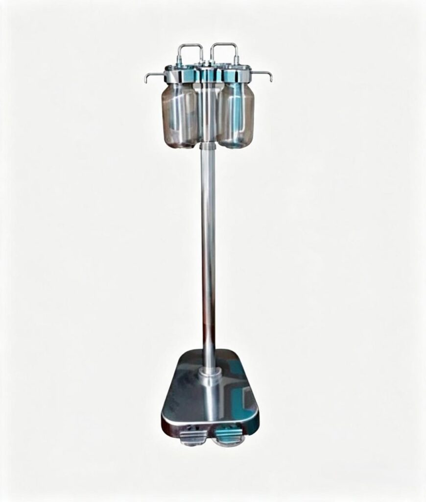 Jabonera de pedestal para Quirófano de acero inoxidable.