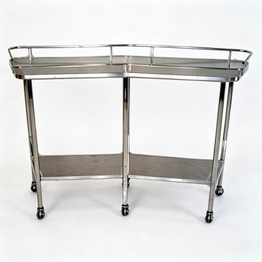 Mesa riñón con entrepaño.